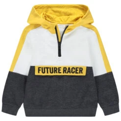 Sweat à Capuche En Molleton Tricolore Pour Enfant Garçon