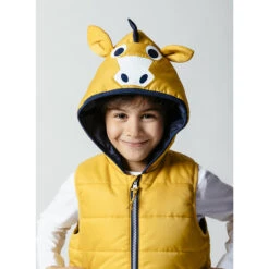 Doudoune Sans Manches à Capuche Fantaisie Et Imprimé Cheval -Orchestra HGALVT JAF 11 X