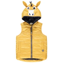 Doudoune Sans Manches à Capuche Fantaisie Et Imprimé Cheval