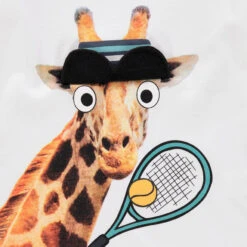 T-shirt Manches Longues En Coton Print Girafe à Lunettes -Orchestra HGALVV BLA 3 X