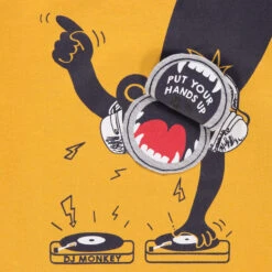 T-shirt Manches Longues Print Singe Ludique -Orchestra HGALVZ JAF 3 X