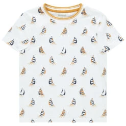 T-shirt Manches Courtes Imprimé Bateaux All-over