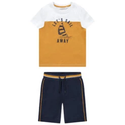 Ensemble Avec T-shirt Print Bateau Et Bermuda