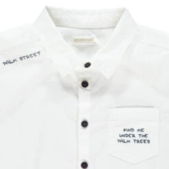 Chemise Manches Courtes à Textes Printés -Orchestra HGALZ8 BLA 3 X