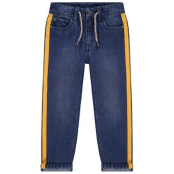 Jean Droit Effet Used à Bandes Contrastées