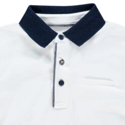 Polo Manches Courtes Uni à Détails En Chambray 7 Polo Manches Courtes Uni à Détails En Chambray -Orchestra HGAM2D BLA 3 X