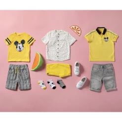 Chemise Manches Courtes Imprimée Mickey Disney Pour Enfant Garçon -Orchestra HGAM2T BLA 10 X