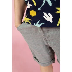 T-shirt Manches Courtes En Coton Pour Enfant Garçon Print Palmiers -Orchestra HGAM3N BLF 11 X