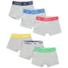 Lot De 6 Boxers à Taille élastiquée Contrastée
