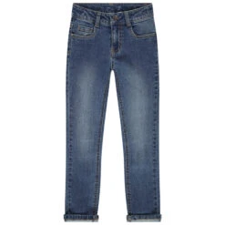Jean Skinny Effet Used à Texte En Relief Pour Garçon