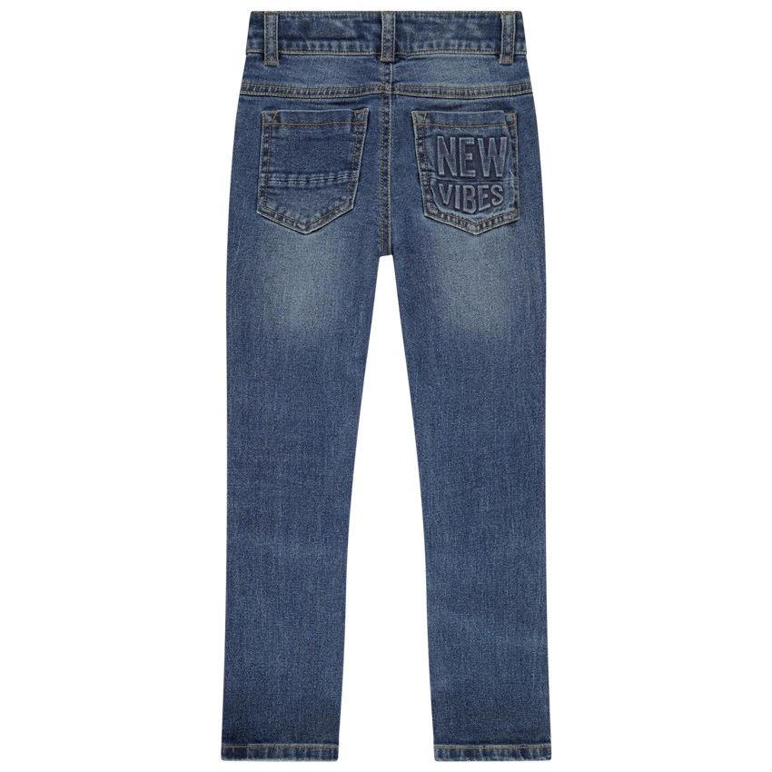 Jean Skinny Effet Used à Texte En Relief Pour Garçon 2 Jean Skinny Effet Used à Texte En Relief Pour Garçon – Image 2