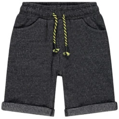 Bermuda En Maille à Taille élastiquée Et Cordons Contrastés