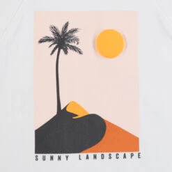 T-shirt Manches Courtes à Capuche Print Paysage -Orchestra HGAM6U BLA 3 X