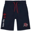 Bermuda Bleu Marine à Badges Spider-man Pour Enfant Garçon