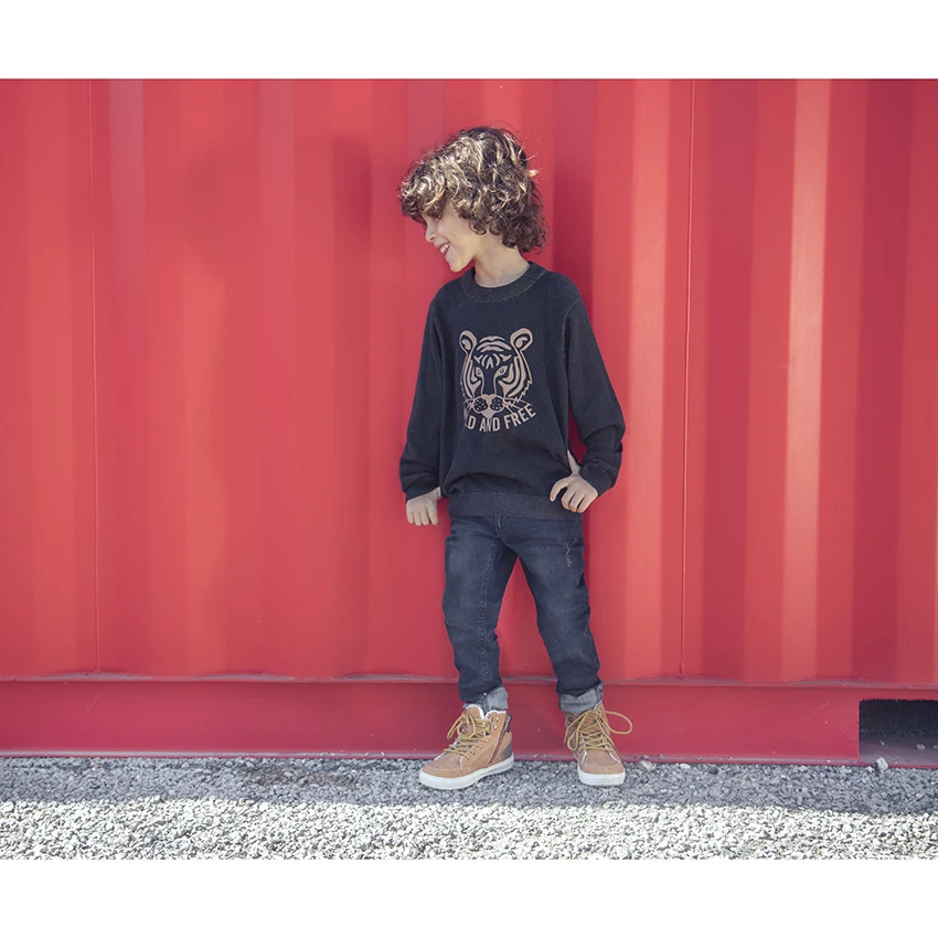 Pull En Tricot Motif Tigre Pour Enfant Garçon 5 Pull En Tricot Motif Tigre Pour Enfant Garçon – Image 5