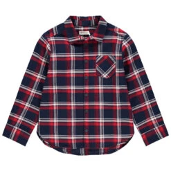Chemise Manches Longues à Carreaux Et Poche Pour Enfant Garçon
