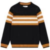 Pull En Tricot à Rayures Contrastées En Jacquard Pour Enfant Garçon