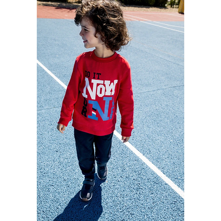 Jogging En Molleton à Textes Printés Pour Enfant Garçon 2 Jogging En Molleton à Textes Printés Pour Enfant Garçon – Image 2