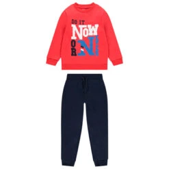 Jogging En Molleton à Textes Printés Pour Enfant Garçon