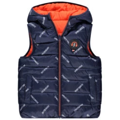 Doudoune Sans Manches Réversible à Inscriptions Et Badge