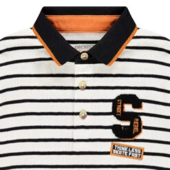 Polo Manches Longues Côtelé Rayé Pour Enfant Garçon -Orchestra HGAM99 ECR 3 X