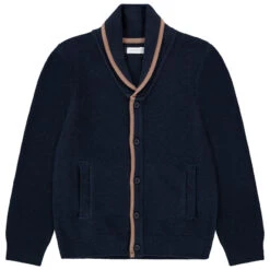 Gilet En Tricot à Col Châle Pour Enfant Garçon