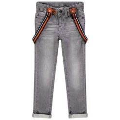Jean Effet Délavé à Bretelles Pour Enfant Garçon