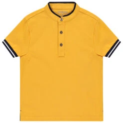 Polo Manches Courtes En Coton Piqué Col Mao