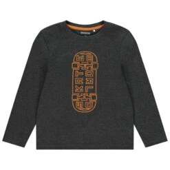 T-shirt Manches Longues Chiné Print Skateboard