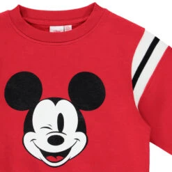 Sweat En Molleton Rouge Pour Enfant Garçon Print Mickey Recto Verso -Orchestra HGAMB7 RGM 3 X