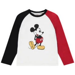 T-shirt à Manches Longues Print Mickey Disney Pour Enfant Garçon