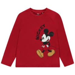 T-shirt Manches Longues Print Mickey Disney Avec Sequins Magiques