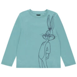 T-shirt Manches Longues En Coton Print Bugs Bunny
