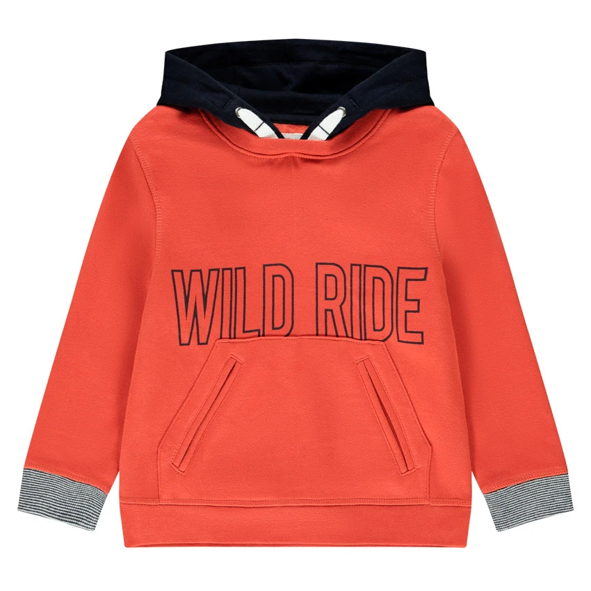 Sweat En Molleton Bicolore à Message Printé Pour Enfant Garçon 1 Sweat En Molleton Bicolore à Message Printé Pour Enfant Garçon