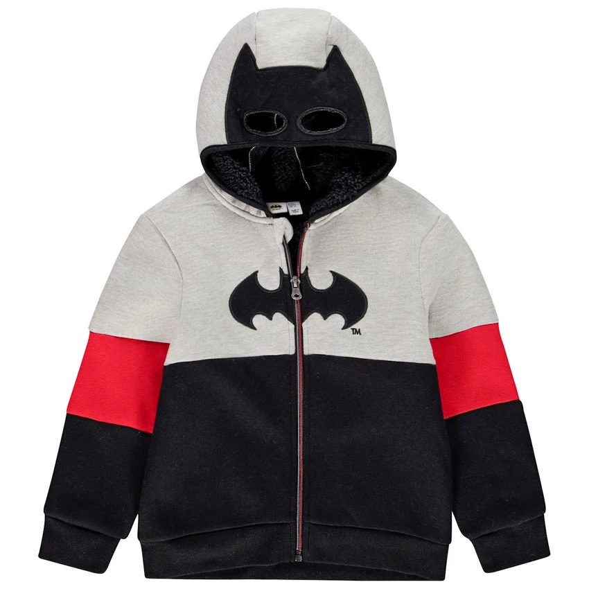 Gilet à Capuche Ludique Contrecollé Sherpa Batman Pour Enfant Garçon 1 Gilet à Capuche Ludique Contrecollé Sherpa Batman Pour Enfant Garçon