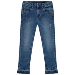 Jean Effet Délavé Slim Pour Enfant Garçon