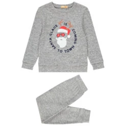 Pyjama En Jersey épais Print Père Noël Pour Enfant Garçon