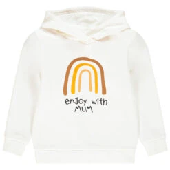 Sweat à Capuche En Molleton Print Arc-en-ciel