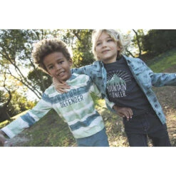 T-shirt Manches Longues Pour Enfant Garçon Print Montagnes -Orchestra HGAMEJ GRF 10 X