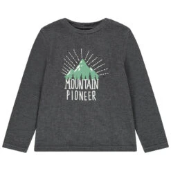 T-shirt Manches Longues Pour Enfant Garçon Print Montagnes