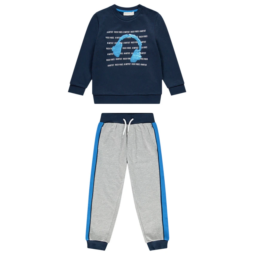 Jogging En Molleton Avec Casque En Sequins Pour Enfant Garçon 1 Jogging En Molleton Avec Casque En Sequins Pour Enfant Garçon