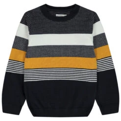 Pull En Tricot à Rayures Fantaisie Pour Garçon