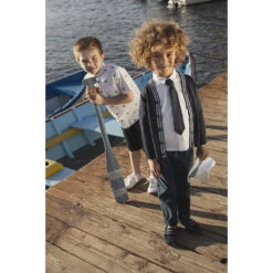 Chemise Manches Courtes Col Mao Pour Garçon -Orchestra HGAMFU BLA 12 X