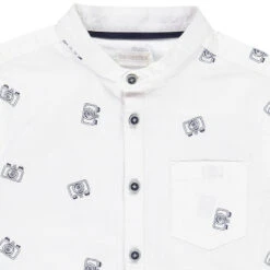 Chemise Manches Courtes Col Mao Pour Garçon -Orchestra HGAMFU BLA 3 X