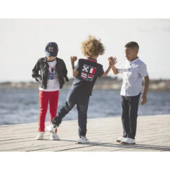 T-shirt Manches Courtes Avec Print Brodé Pour Garçon -Orchestra HGAMGB BLA 12 X