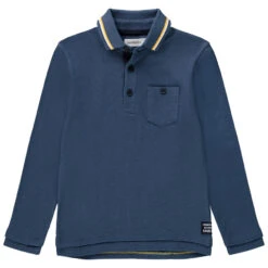 Polo Manches Longues En Maille Fantaisie Pour Enfant Garçon