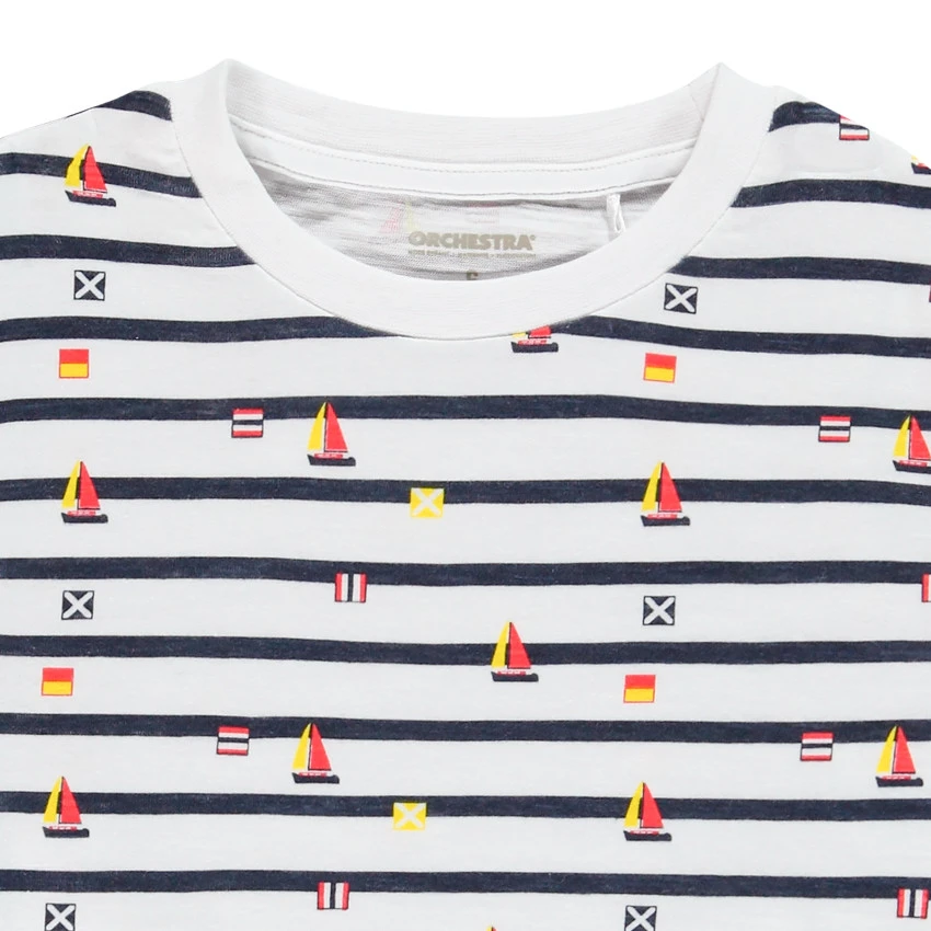 Ensemble De Plage T-shirt Rayé + Short Pour Garçon 3 Ensemble De Plage T-shirt Rayé + Short Pour Garçon – Image 3