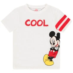 T-shirt Manches Courtes En Coton Mickey Disney Pour Garçon