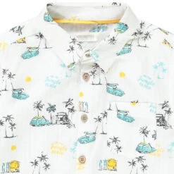 Chemise Manches Courtes Imprimé Jungle Beach Pour Garçon -Orchestra HGAMHY BLA 3 X