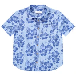 Chemise Manches Courtes Imprimé Fleuri Pour Garçon